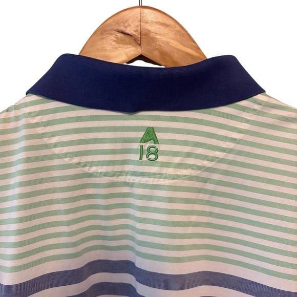 Aristo Pullover Striped Short Sleeve Polo Collared Shirt, Men's Size Medium - Picture 7 of 13